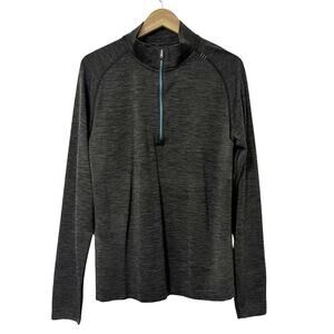 Lululemon Men’s Metal Vent‎ Tech 1/2 Zip Long Sleeve Top Size L Gray Active